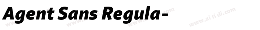 Agent Sans Regula字体转换
